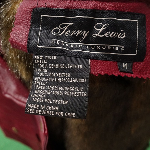NWT TERRY LEWIS CLASSIC LUXURIES RED LEATHER COAT JACKET WOMENS SIZE M NEW! - Picture 11 of 11